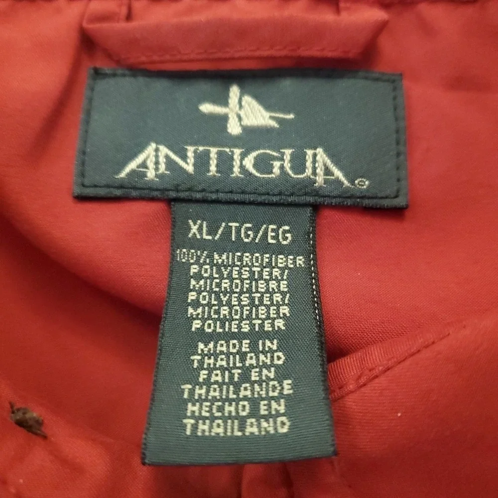 PGA Tour Pbr Open Red Golf Jacket XL Antigua Bomber‎ Windbreaker full zip